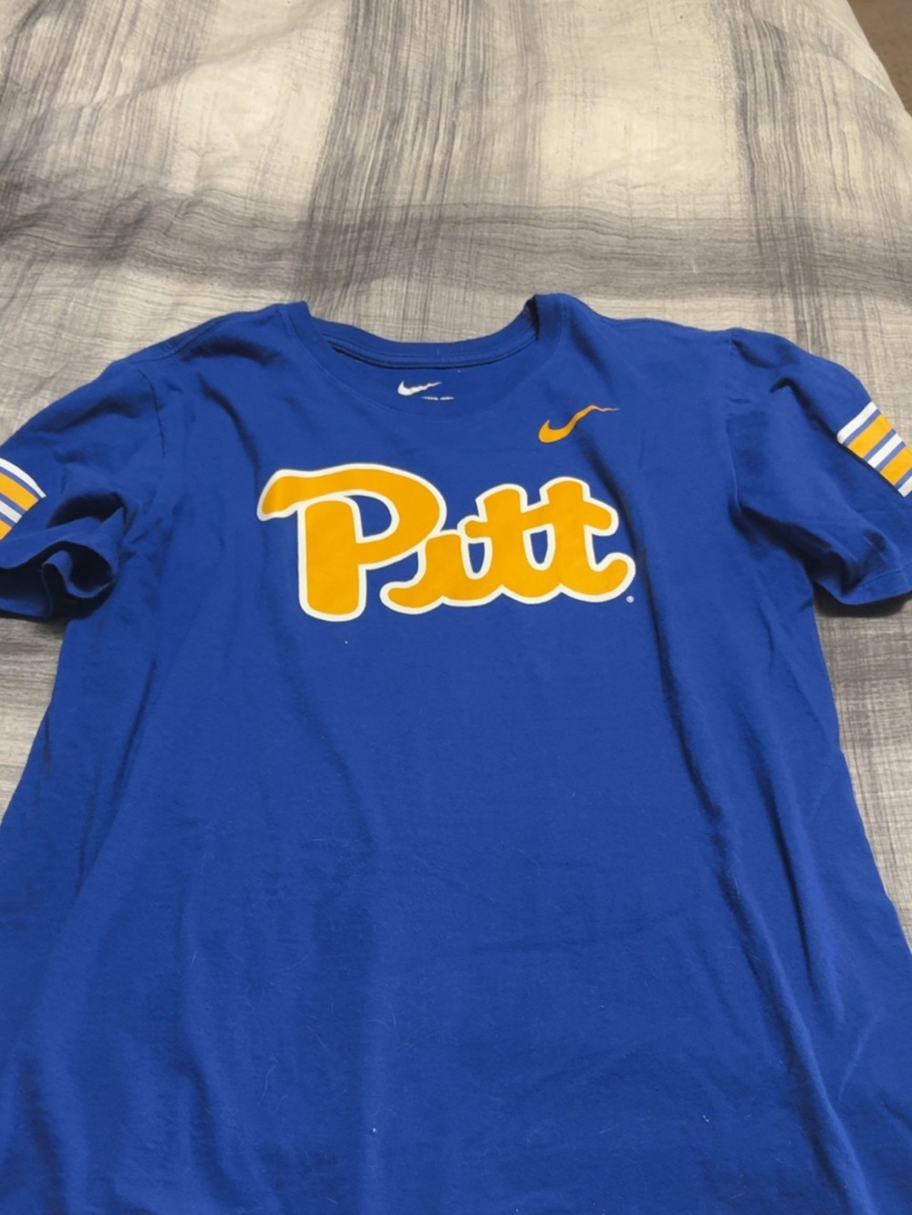 Nike Royal Blue Tee with Gold Pitt Logo